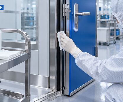 Vệ sinh cửa phòng sạch để bảo toàn gioăng, bề mặt và phụ kiện